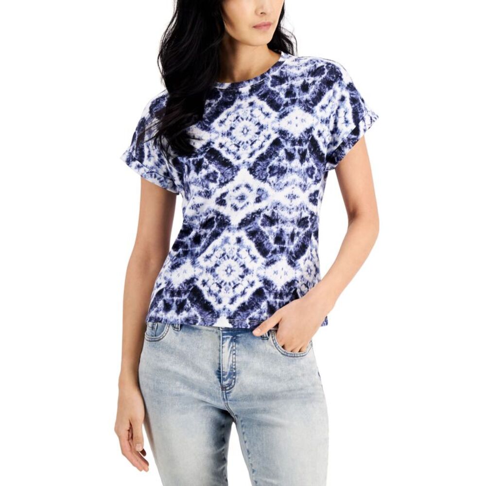 INC International Concepts Womens Cuffed Sleeve T-Shirt